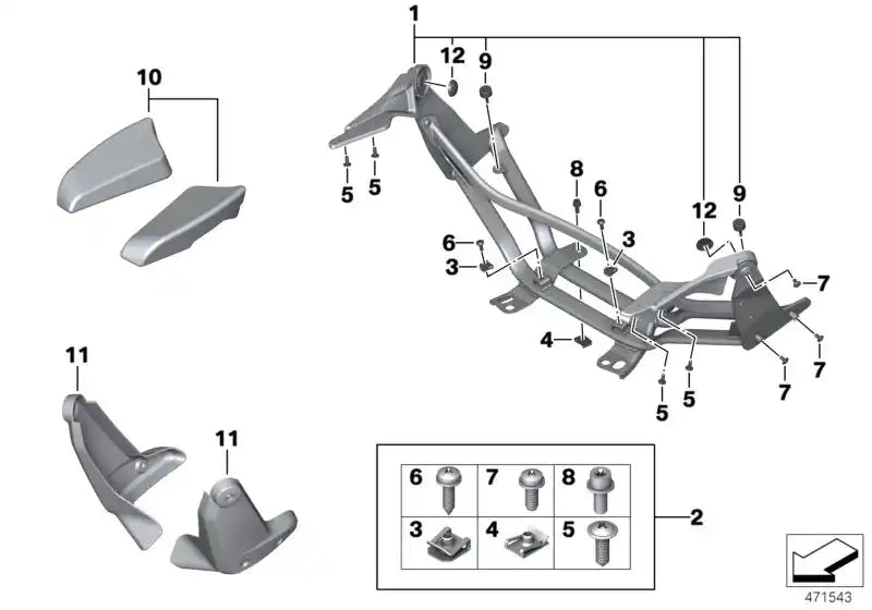 Osłona podłokietnika Pasażera Lewa K 1600 GTL