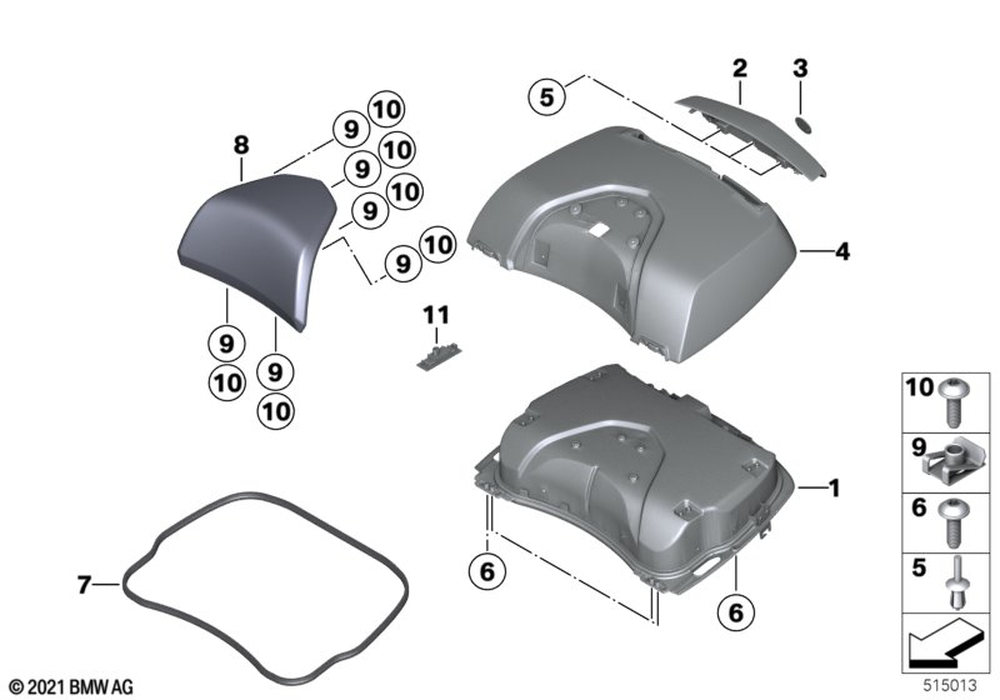 BMW Ryggdyna till Topbox K 1600 GT / R 1200 RT