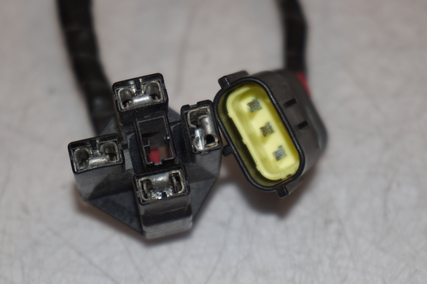 Snett uppifrån på Kablage från en Triumph Tiger -2002 motorcykel.