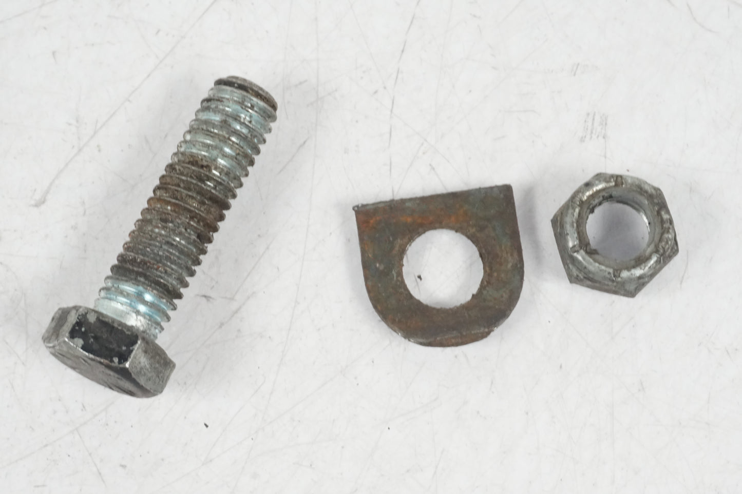 Snett uppifrån på Fotpinne från en Buell X1 Lightning -2002 motorcykel.