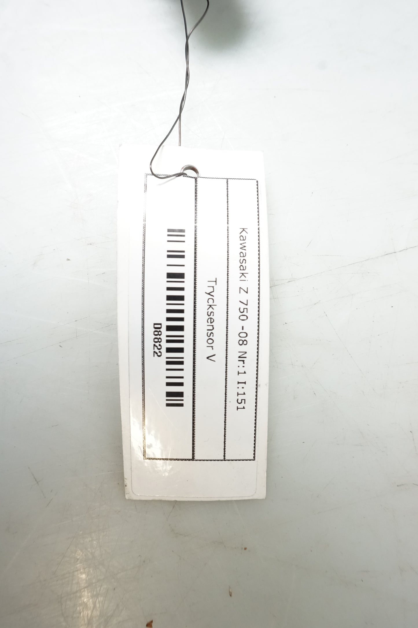 Höger sida på Trycksensor från en Kawasaki Z 750 -2008 motorcykel.