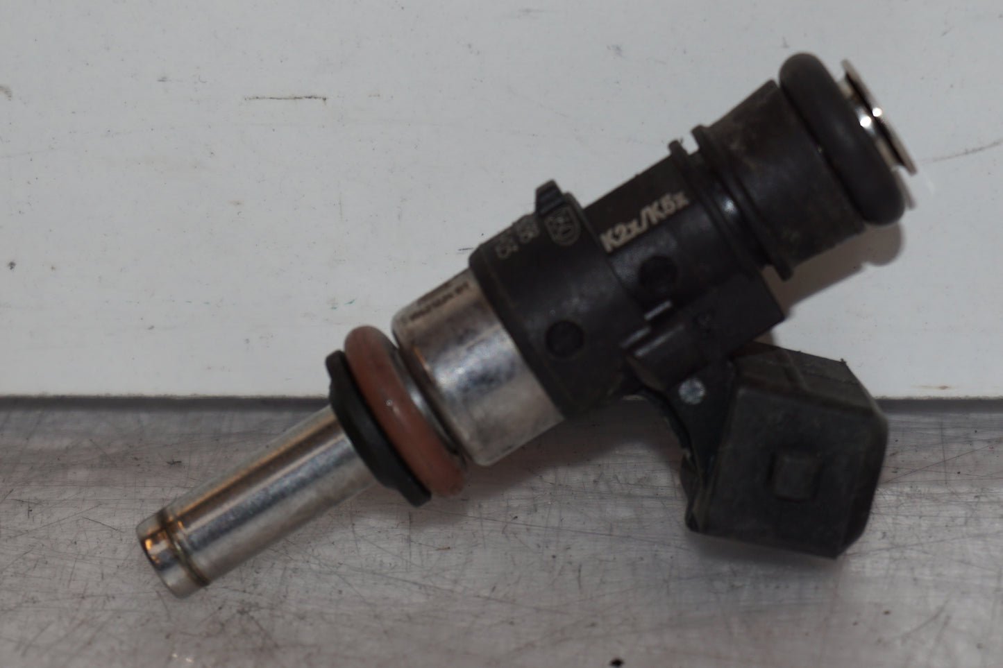 Snett nerifrån på Spridare från en BMW R 1200 RS -2015 motorcykel.