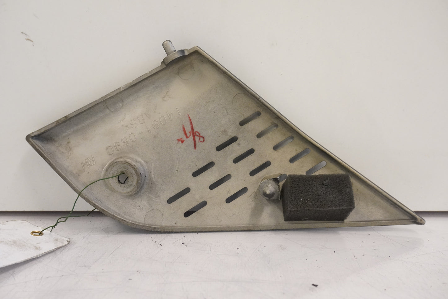 Baksidan på Sidopanel från en Kawasaki Z 750 -2008 motorcykel.