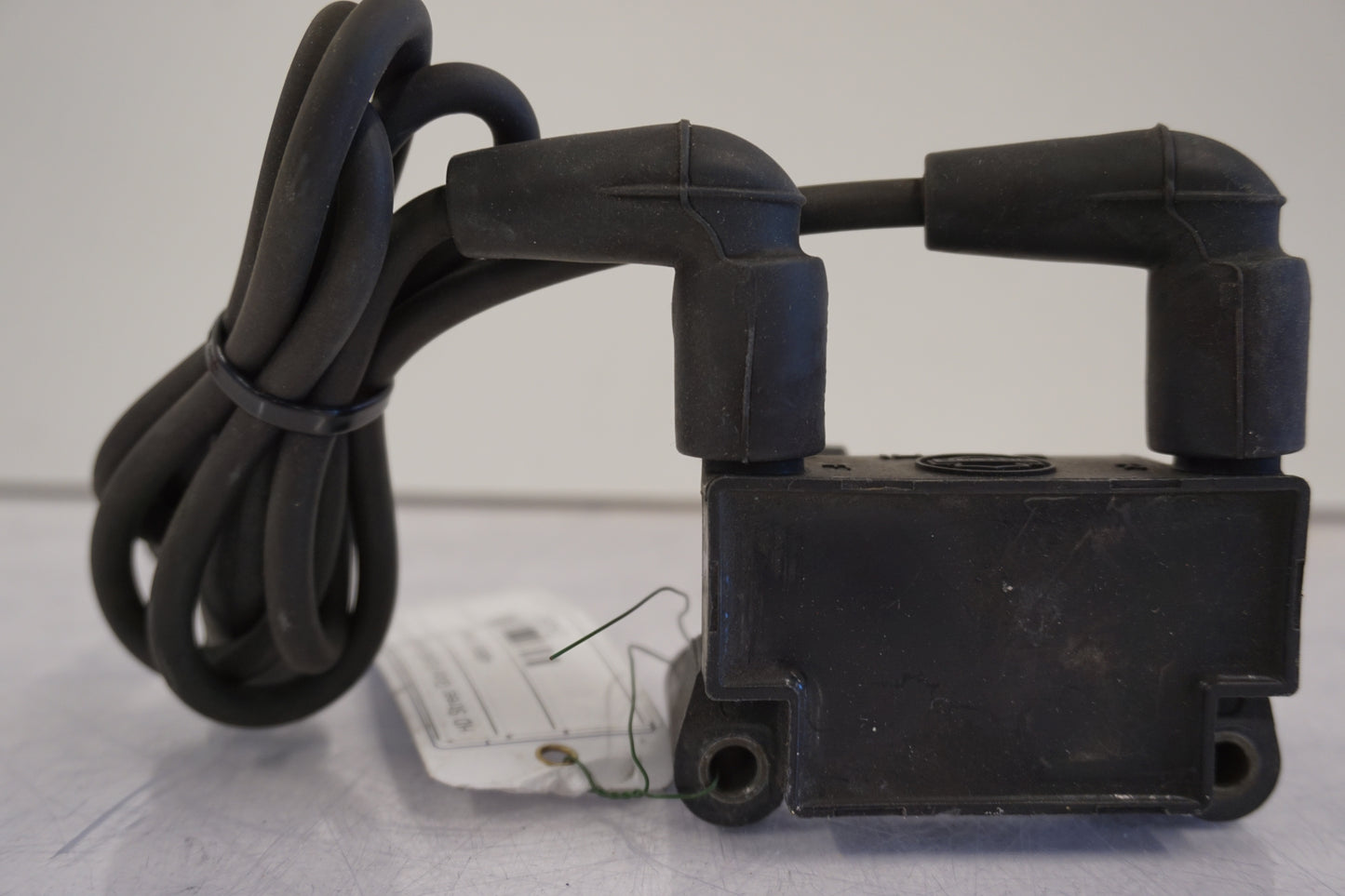 Snett uppifrån på Tändspole från en H-D Street Glide FLHX -2015 motorcykel.