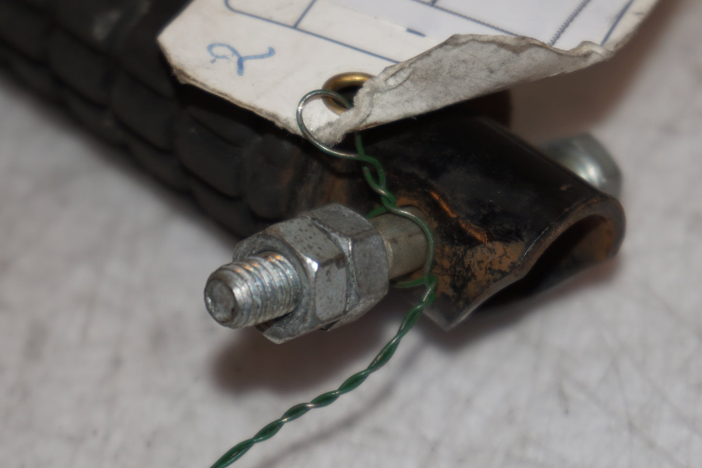 Snett uppifrån på Fotpinne från en Honda CBR 1000 F -1987 motorcykel.