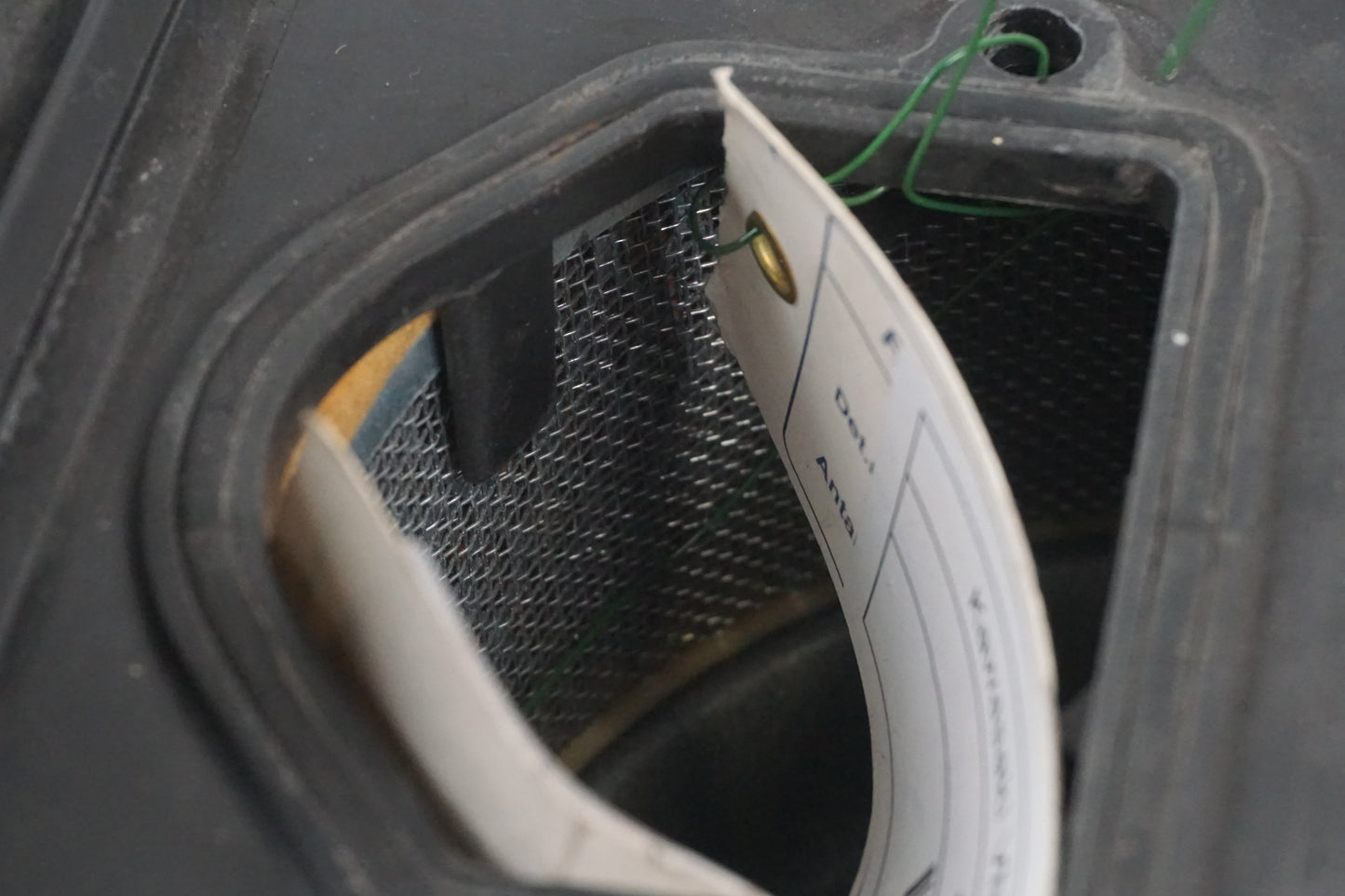 Snett nerifrån på Luftburk från en Kawasaki VN 1500 Classic Tourer -2000 motorcykel.