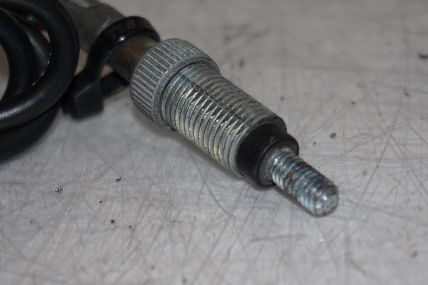 Snett uppifrån på Antenn från en H-D Street Glide FLHX -2015 motorcykel.