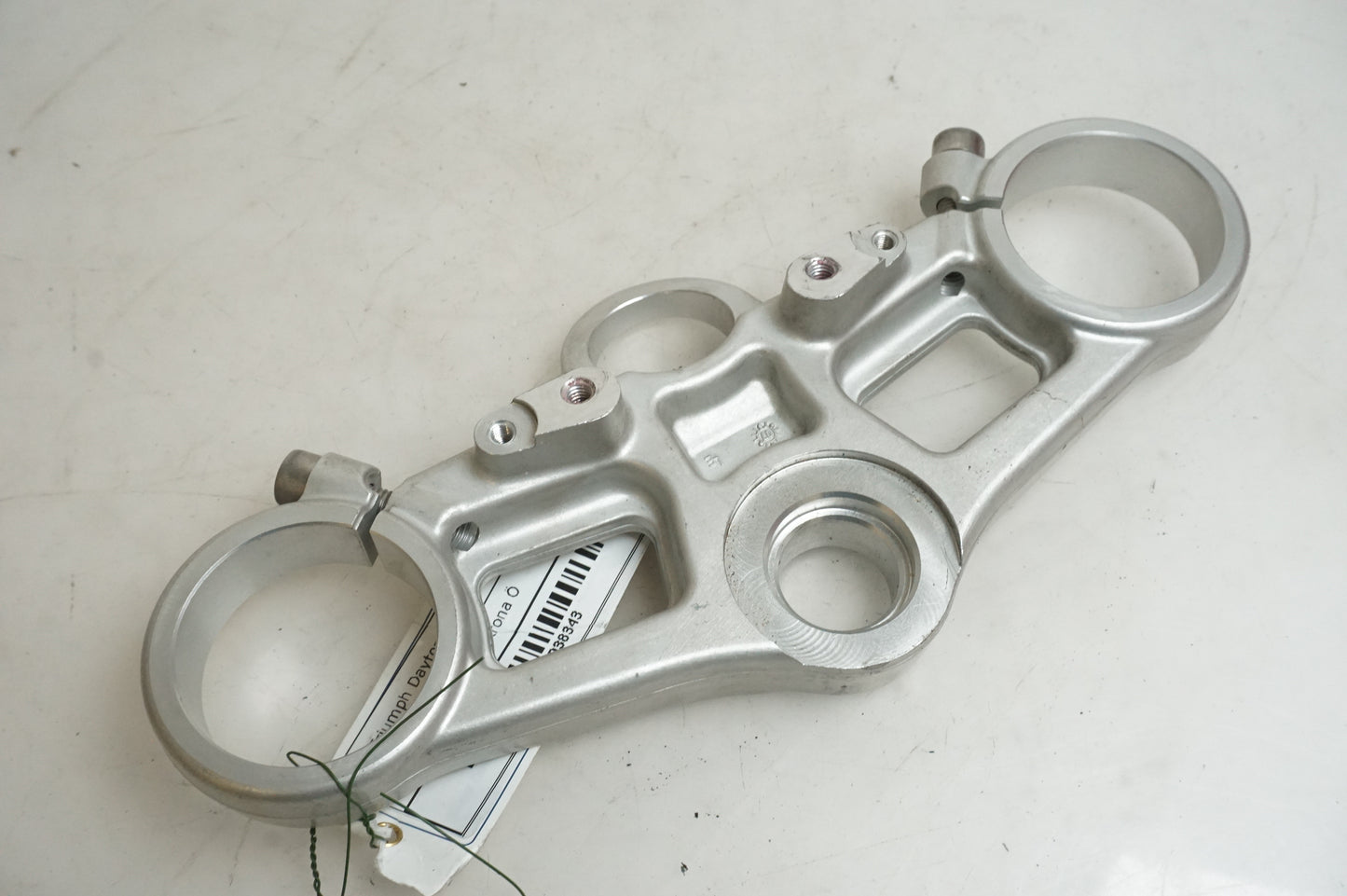 VÀnster sida pÄ Gaffelkrona frÄn en Triumph Daytona 675 -2009 motorcykel.