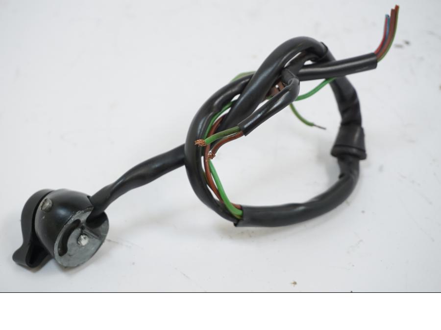 Snett uppifrån på Styrelreglage från en BMW R 60 -1971 motorcykel.