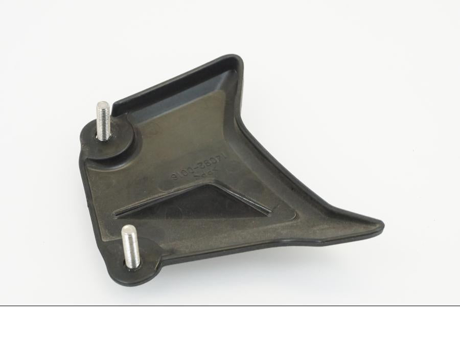 Snett uppifrån på Ramplast från en Kawasaki Z 1000 -2014 motorcykel.