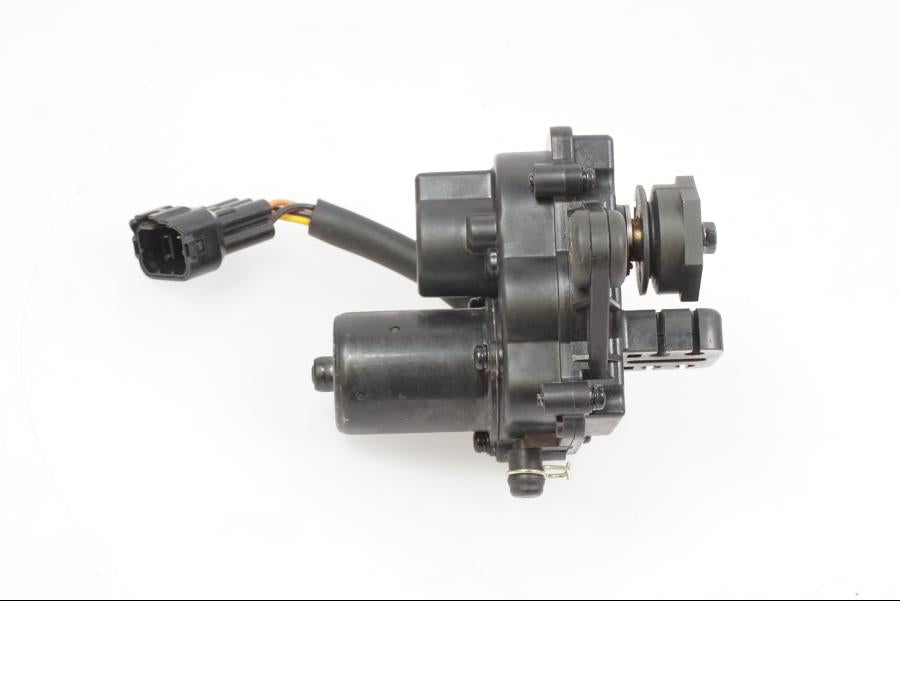 Baksidan på Avgasspjällmotor från en Ducati 848 EVO -2012 motorcykel.