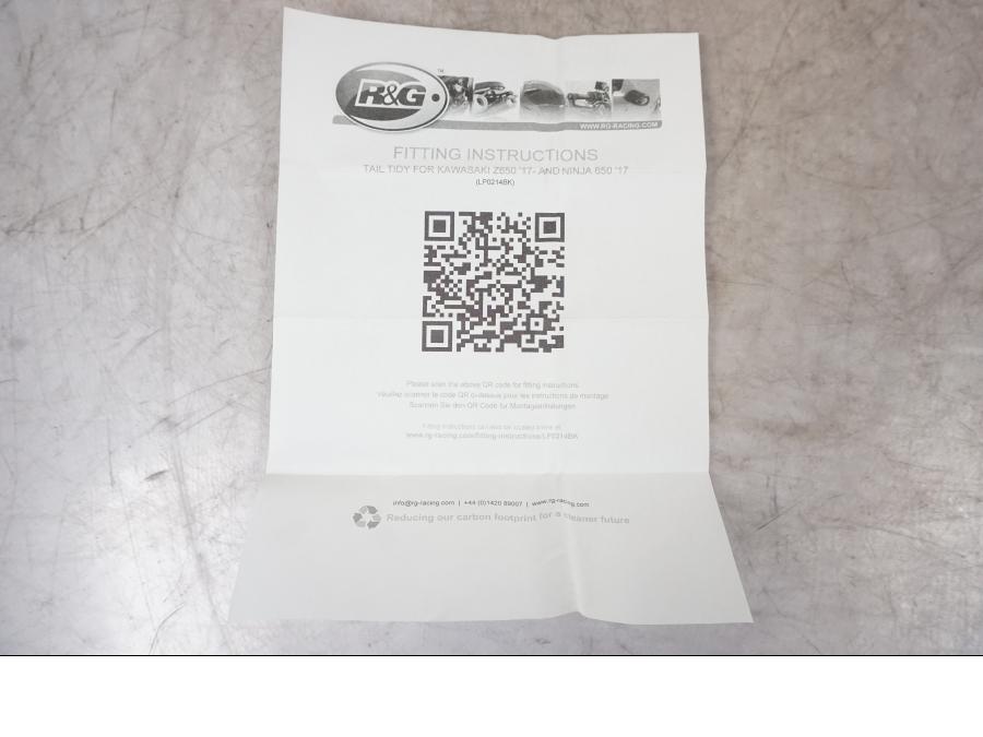 Extrabild5 på Skylthållare från en Kawasaki Z650 -2017 motorcykel.