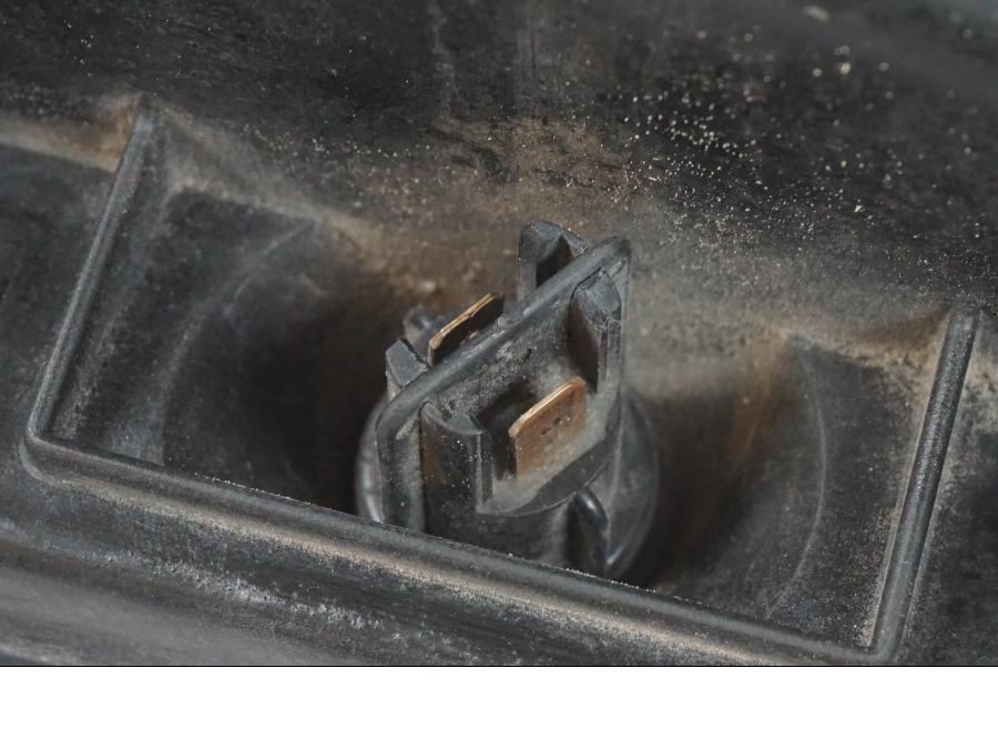 Snett nerifrån på Strålkastare från en BMW K 1100 LT -1999 motorcykel.