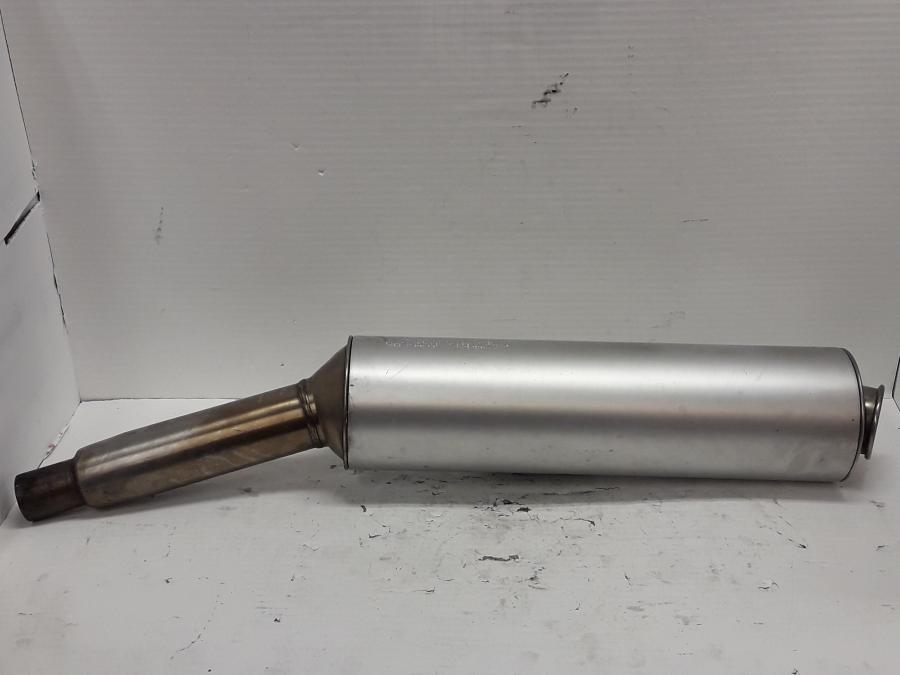 Snett uppifrån på Ljuddämpare från en Ducati 750 SS -2000 motorcykel.