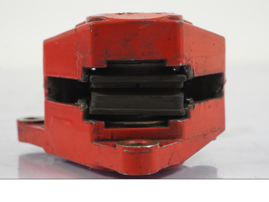 Snett uppifrån på Bromsok från en Aprilia RS 125 -2000 motorcykel.