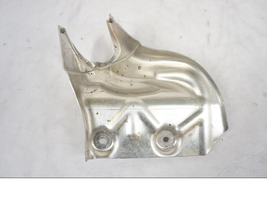 Snett uppifrån på Värmeskydd från en Honda VFR 1200 -2010 motorcykel.