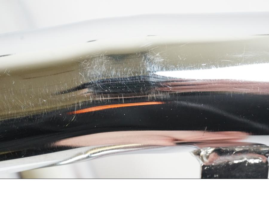 Snett uppifrån på Ljuddämpare Sport från en Honda VT 1100 C -1985 motorcykel.