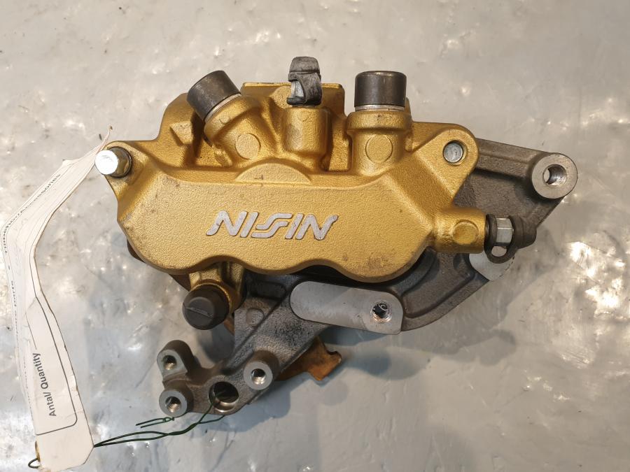 Vänster sida på Bromsok från en Honda CB 600 Hornet -2007 motorcykel.