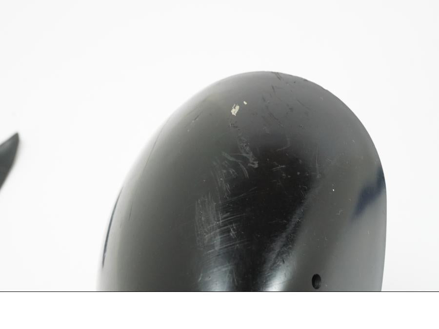 Snett nerifrån på Backspegel från en Suzuki GSX 600 F -1988 motorcykel.