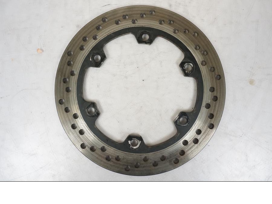 Snett uppifrÄn pÄ Bromsskiva frÄn en Suzuki GSX 1300 R -2010 motorcykel.