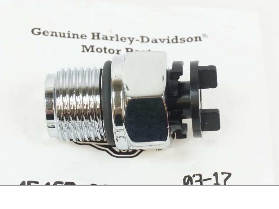 Baksidan på Oljetank från en H-D Softail Breakout FXSB -2017 motorcykel.