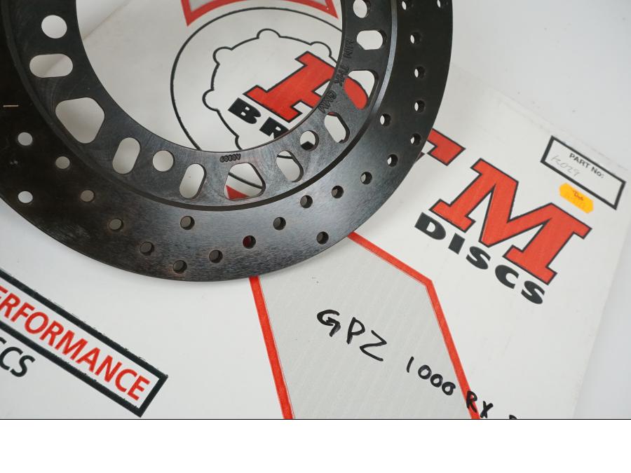 Höger sida på Bromsskiva från en Kawasaki GPZ 1000 -1988 motorcykel.