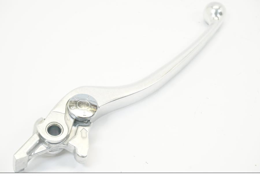 Snett nerifrån på Bromsgrepp från en Kawasaki Ninja 650 -2018 motorcykel.