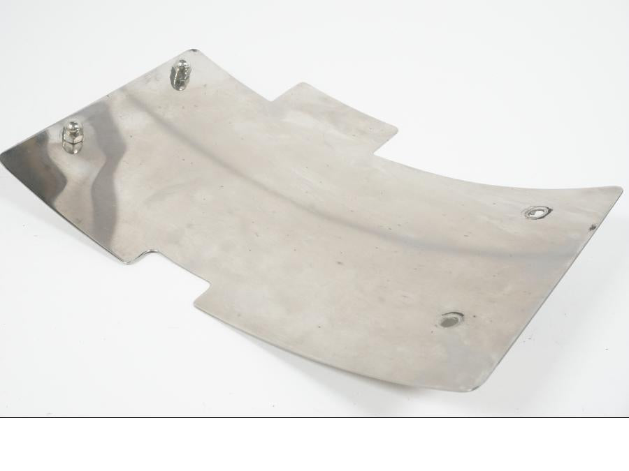 Snett uppifrån på Hasplåt från en H-D Dyna Fat Bob FXDF -2011 motorcykel.