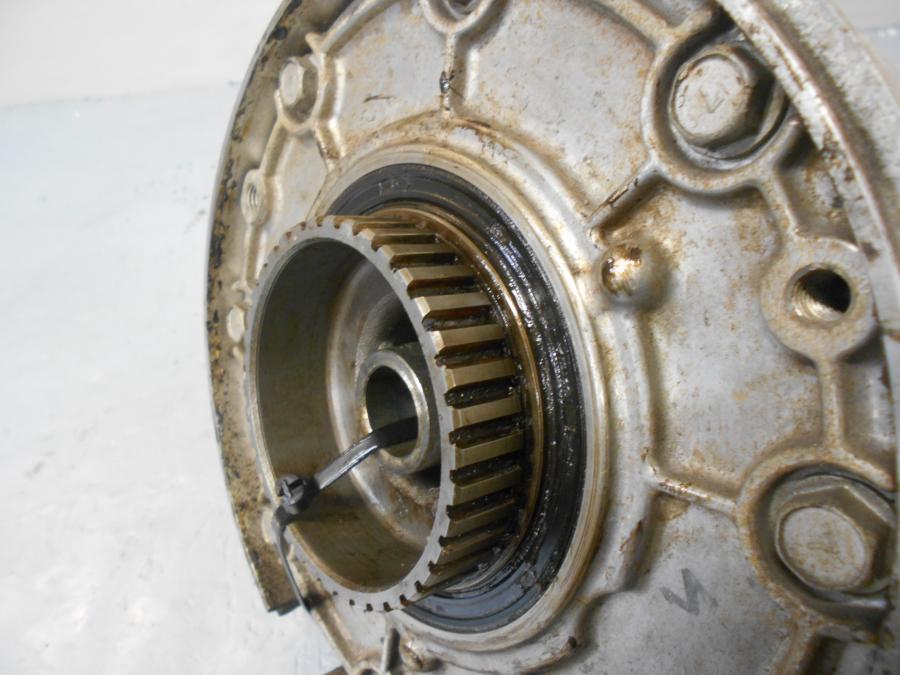 Snett uppifrån på Slutväxel från en Kawasaki VN 1500 Classic Tourer -2002 motorcykel.