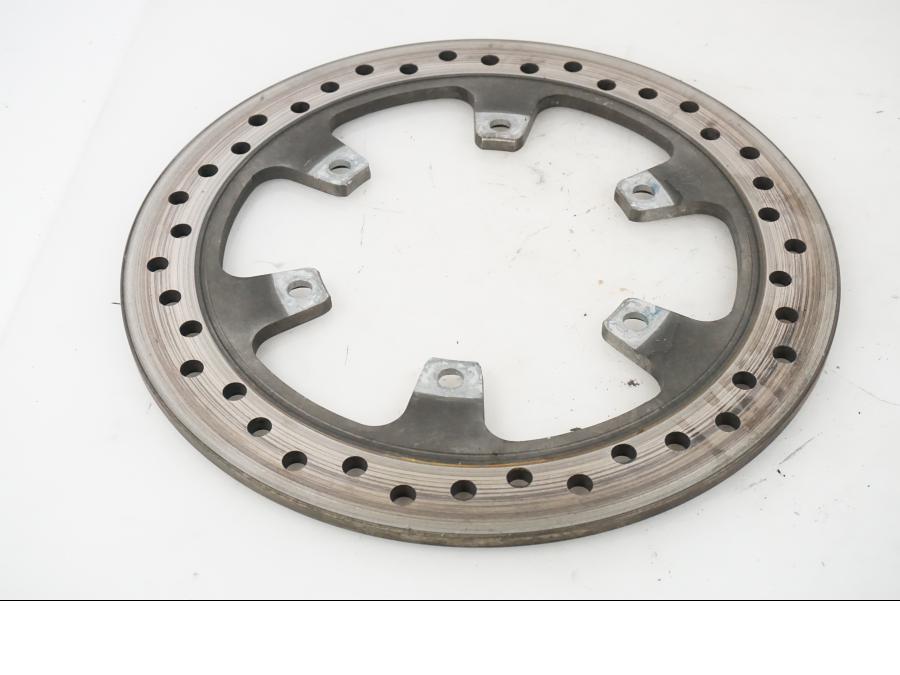 Baksidan på Bromsskiva från en Triumph Rocket III -2007 motorcykel.