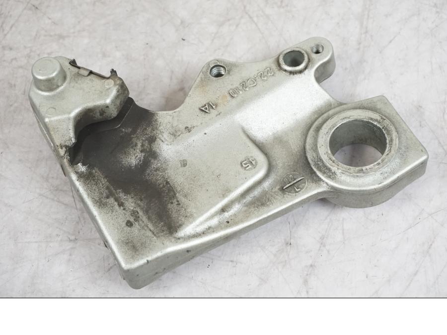 Snett uppifrån på Bromsoksfäste från en Ducati Scrambler 800 -2016 motorcykel.