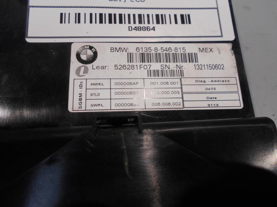 Baksidan på Grund Modul från en BMW R 1200 GS -2014 motorcykel.