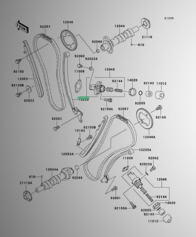 Kawasaki Främre Kamkedjesläpa VN 1500 / VN 1600