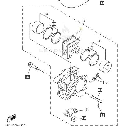 Yamaha Bromsbelägg Bak FZ-1