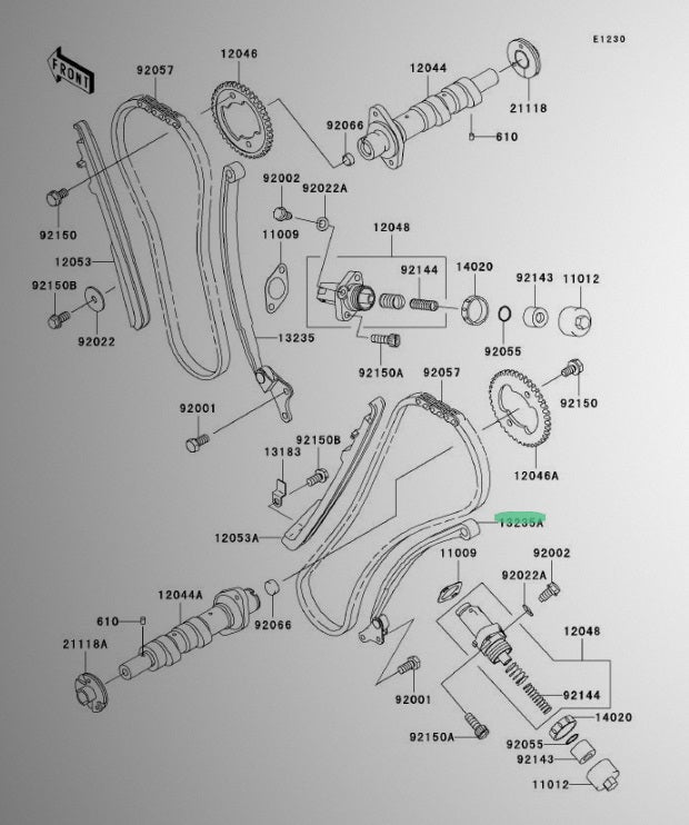 Kawasaki Catena di distribuzione posteriore VN 1500 / VN 1600