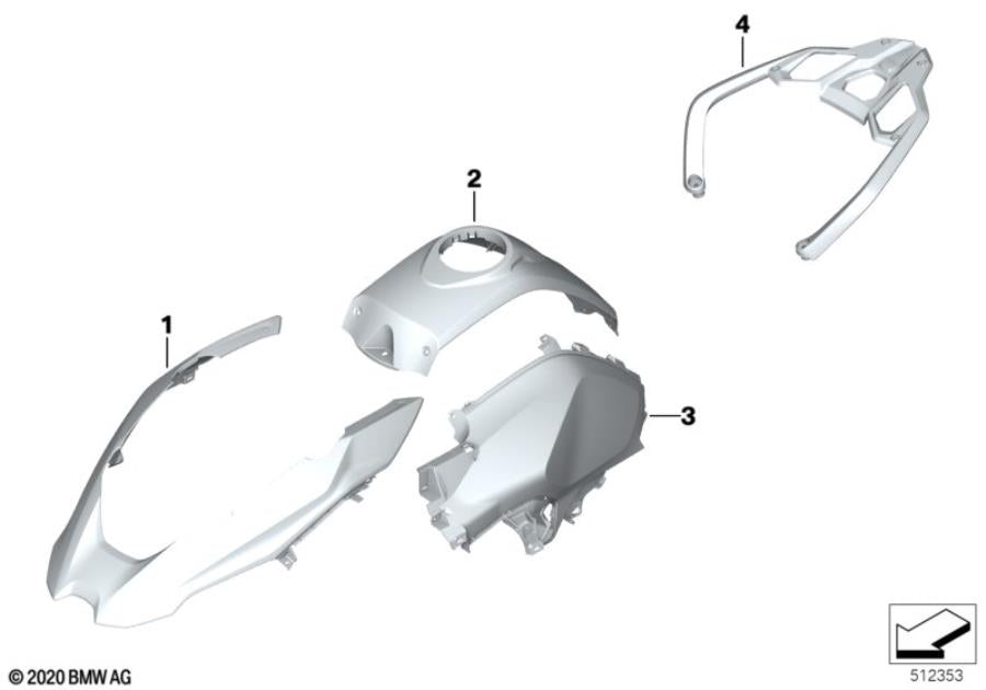 BMW Højre Tankdæksel R 1250 GS 2021-2023