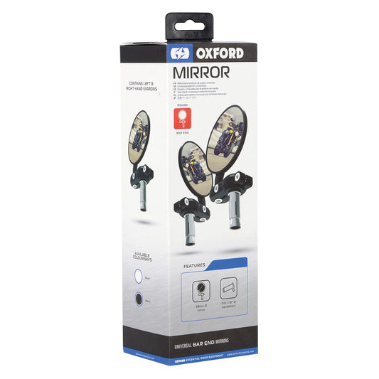 Oxford BarEnd Mirrors – Styrändesspeglar svart