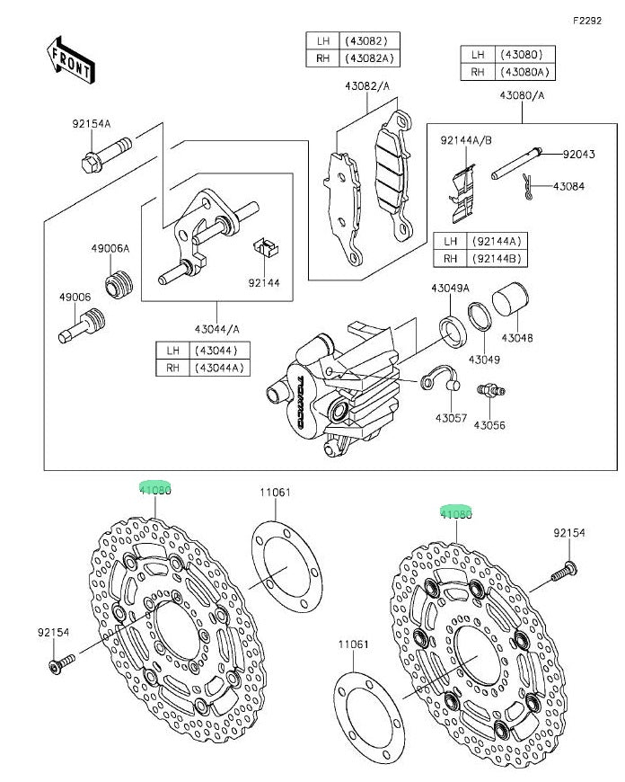 Kawasaki Bromsskiva Fram ER-6 N / F