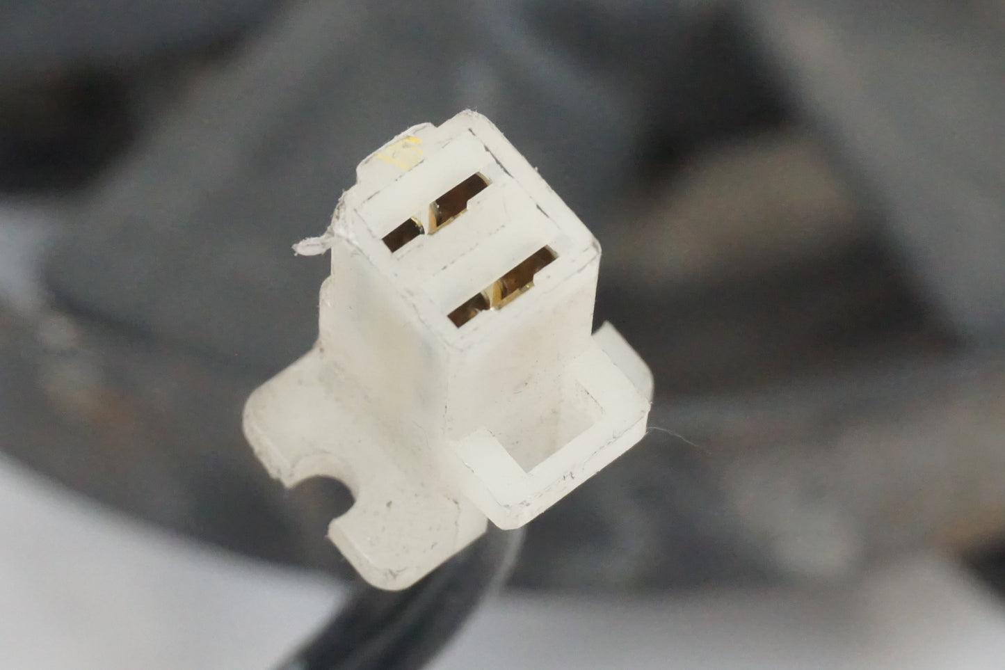 Baksidan på Vattenkylfläkt från en Honda XL 600 V -1989 motorcykel.