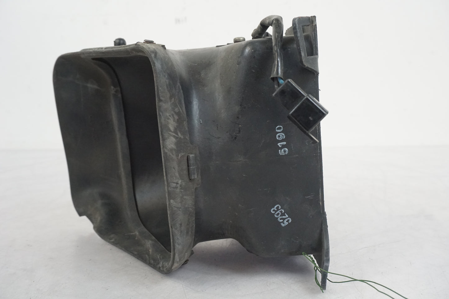 Snett uppifrån på Vattenkylfläkt från en Honda GL 1500 -1998 motorcykel.