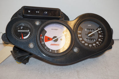 Vänster sida på Instrumentpanel från en Yamaha TDM 850 -1998 motorcykel.