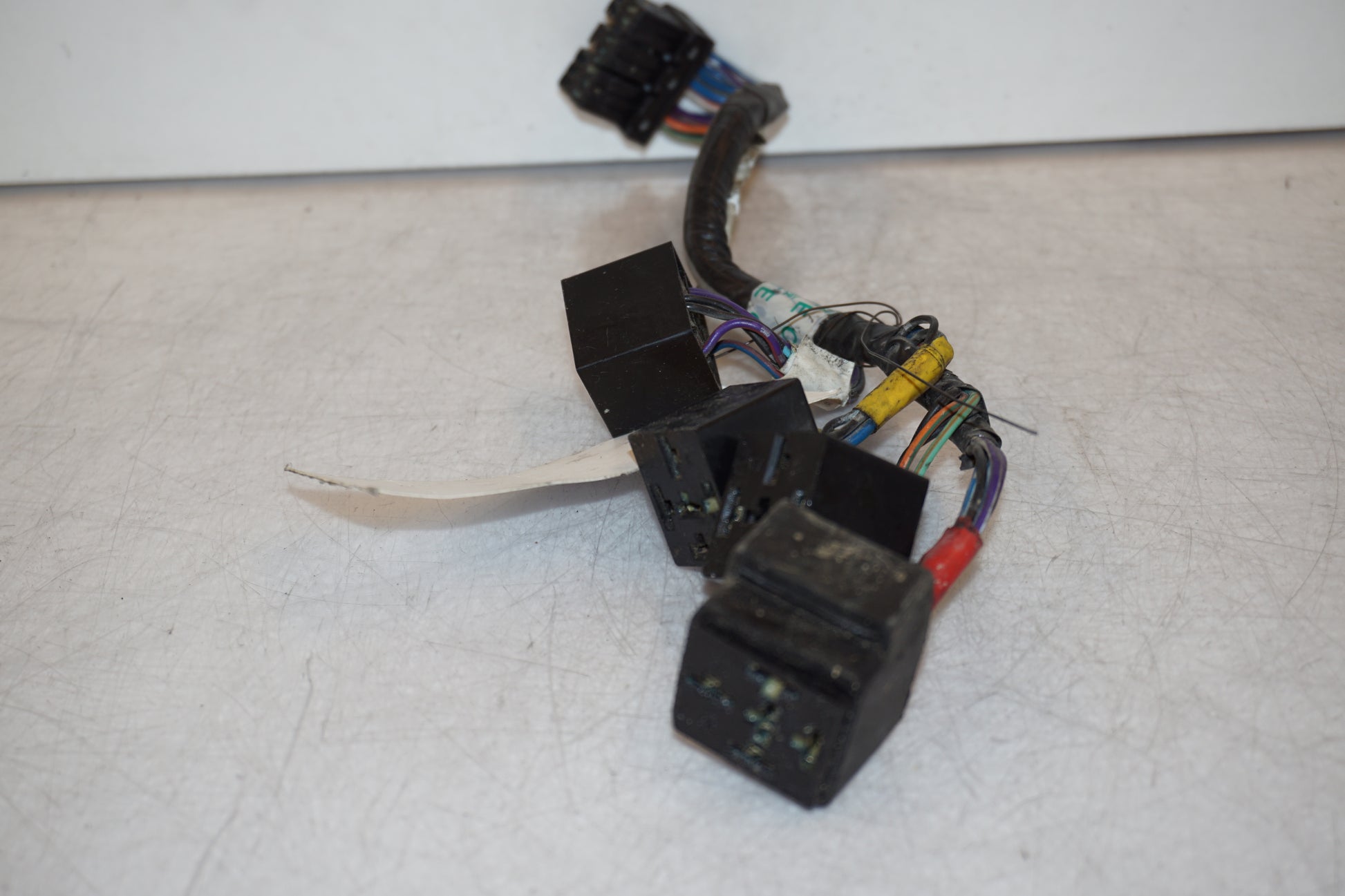 Baksidan på Kablage från en Triumph Tiger -2002 motorcykel.