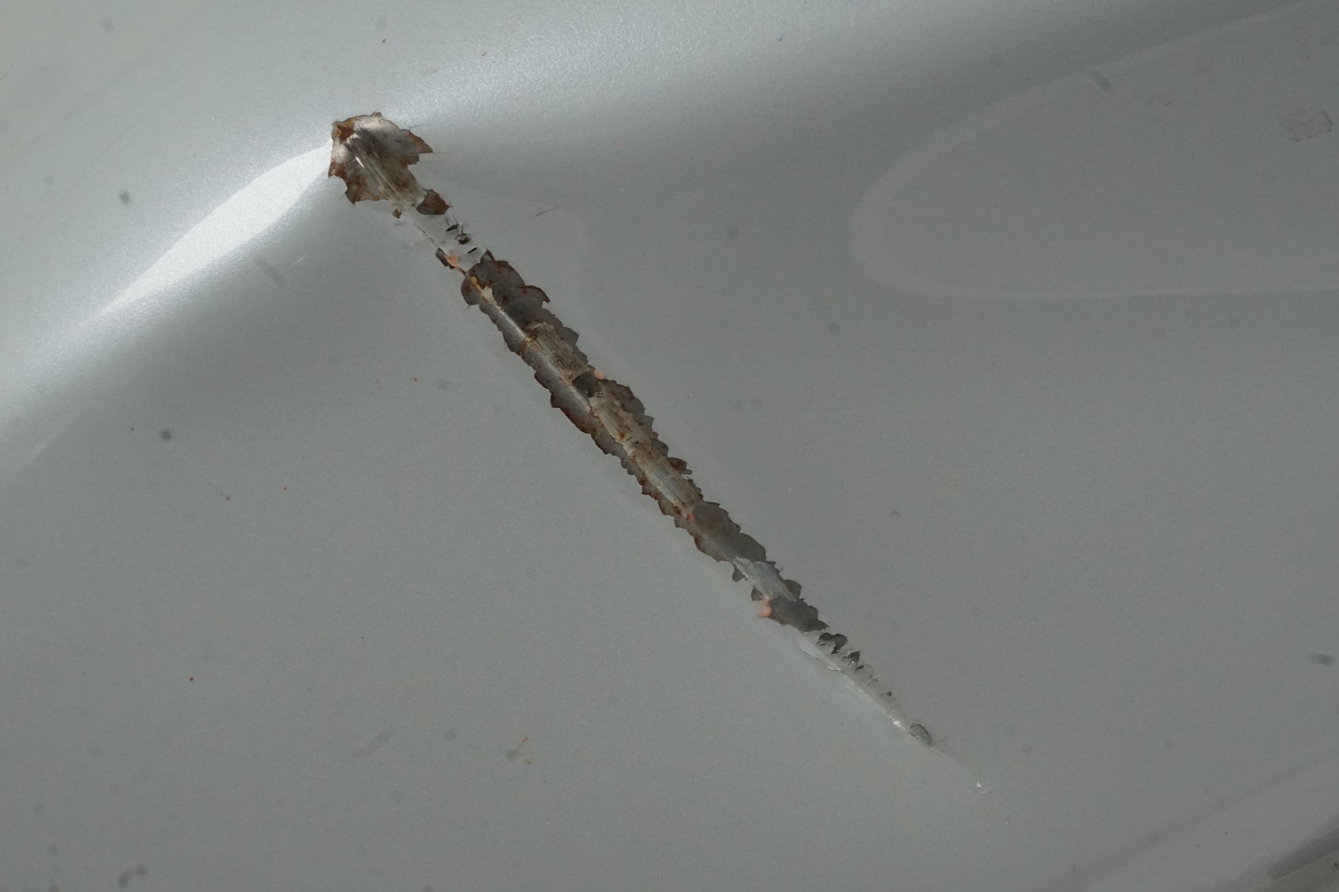 Höger sida på Bensintank från en Honda CBR 600 -2011 motorcykel.