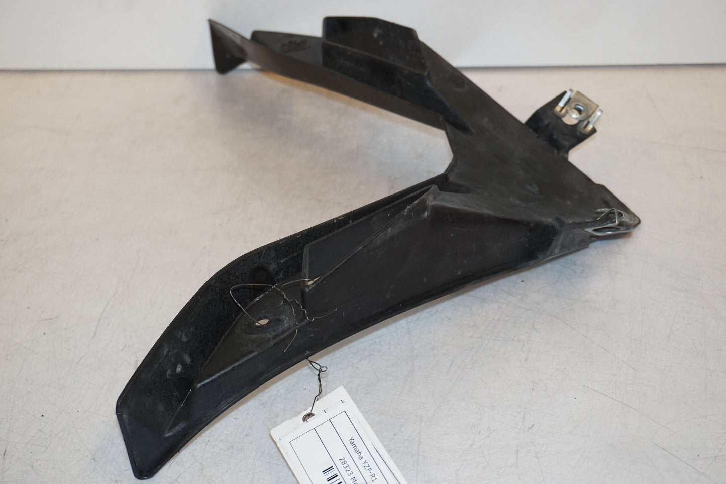 Snett uppifrån på Magkåpa från en Yamaha YZF 1000 R1 -2008 motorcykel.