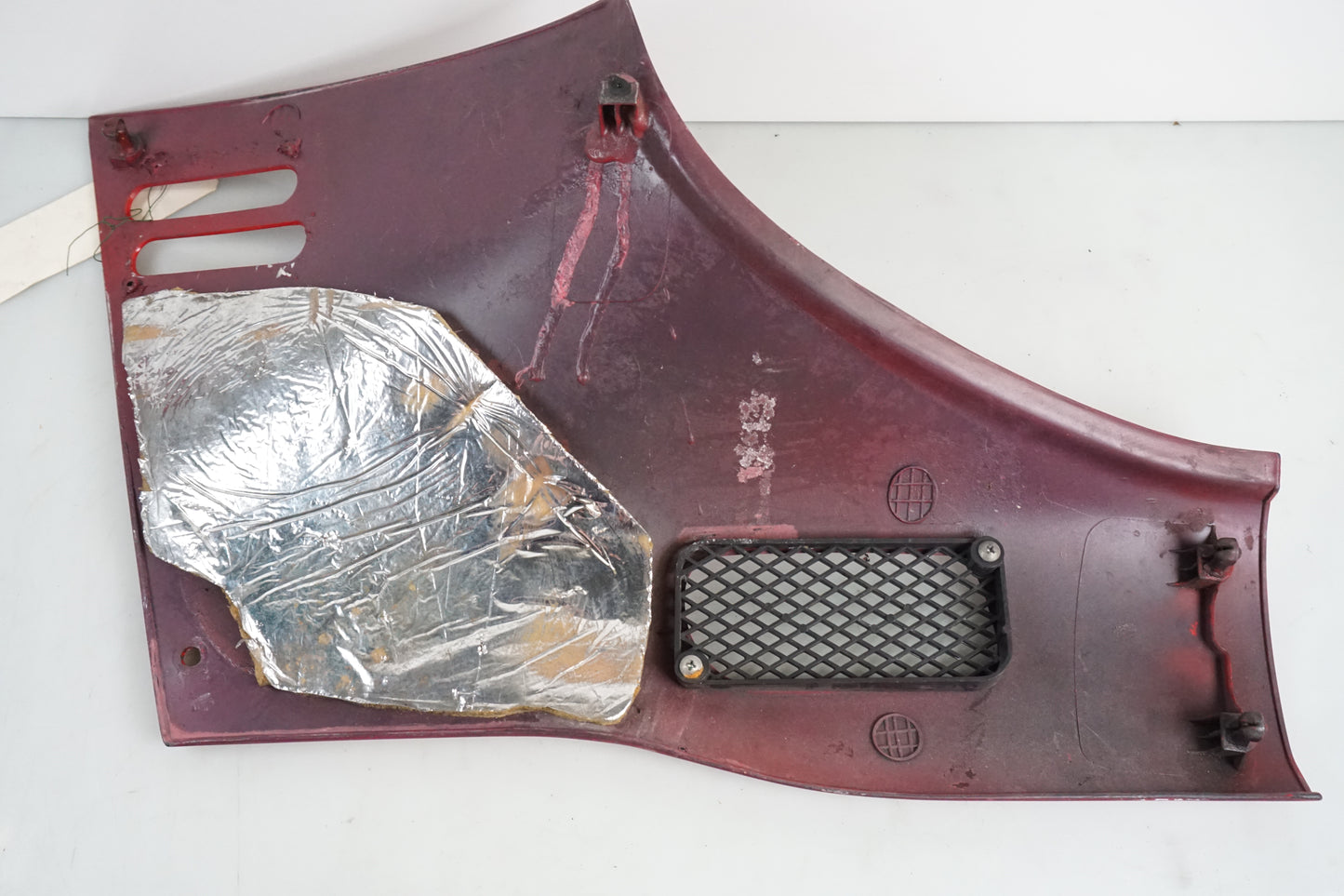 Snett uppifrån på Sidopanel från en Honda CBR 1000 F -1987 motorcykel.