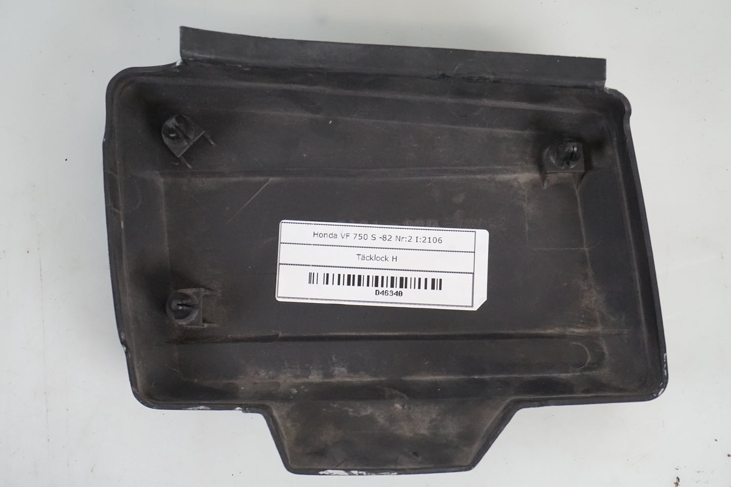 Snett nerifrån på Täcklock från en Honda VF 750 S -1982 motorcykel.
