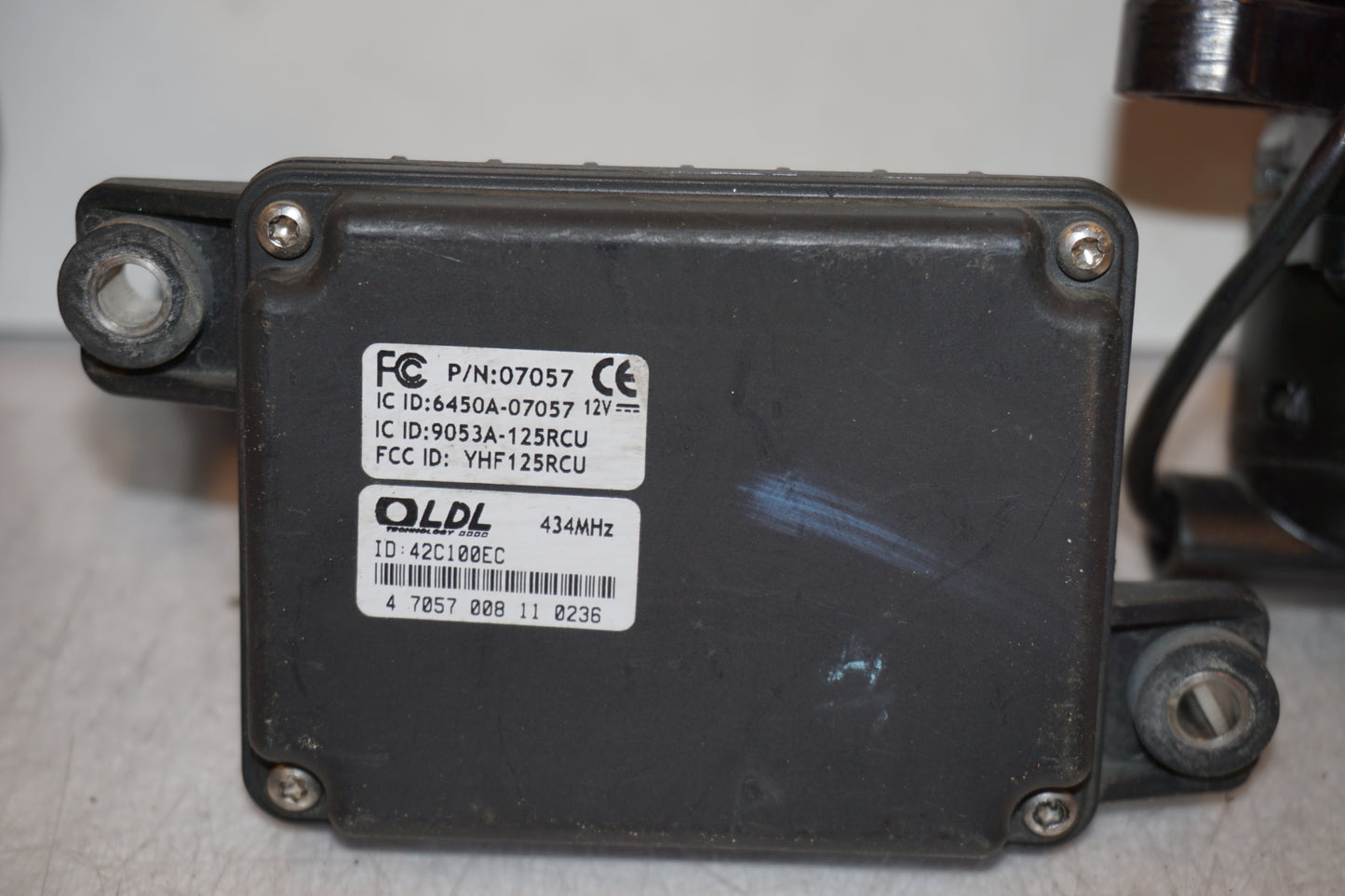 Snett uppifrån på Låssats från en Triumph Speed Triple -2011 motorcykel.