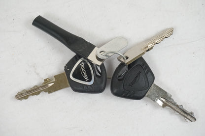 Baksidan på Tanklock från en Triumph Sprint GT -2011 motorcykel.