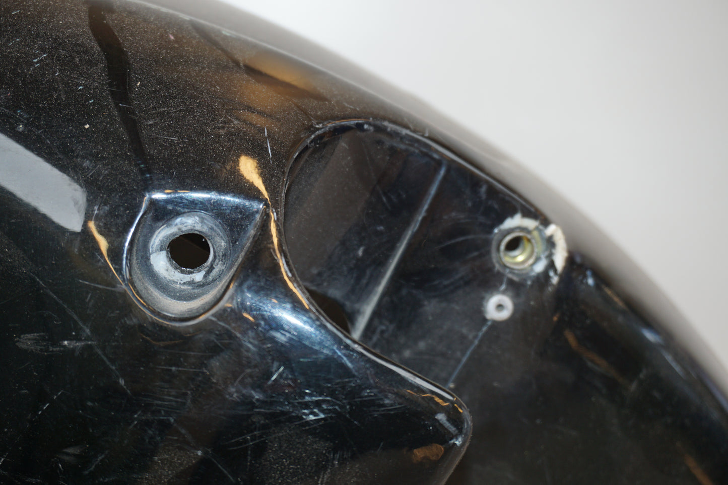 Snett uppifrån på Framskärm från en Honda CBR 1000 F -1987 motorcykel.