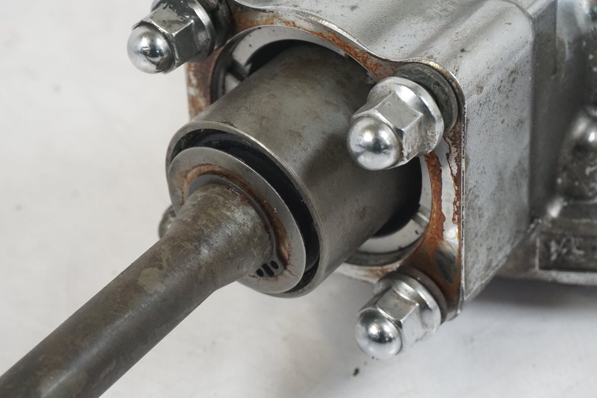 Snett nerifrån på Slutväxel från en Yamaha XV 1100 -1994 motorcykel.